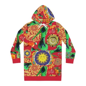 Women's Hoodie Dress 'Amore rosso'