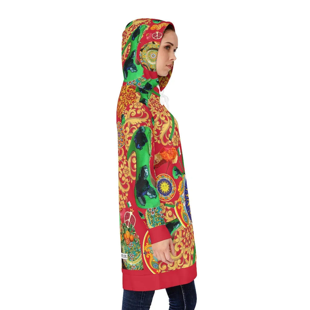 Women's Hoodie Dress 'Amore rosso'