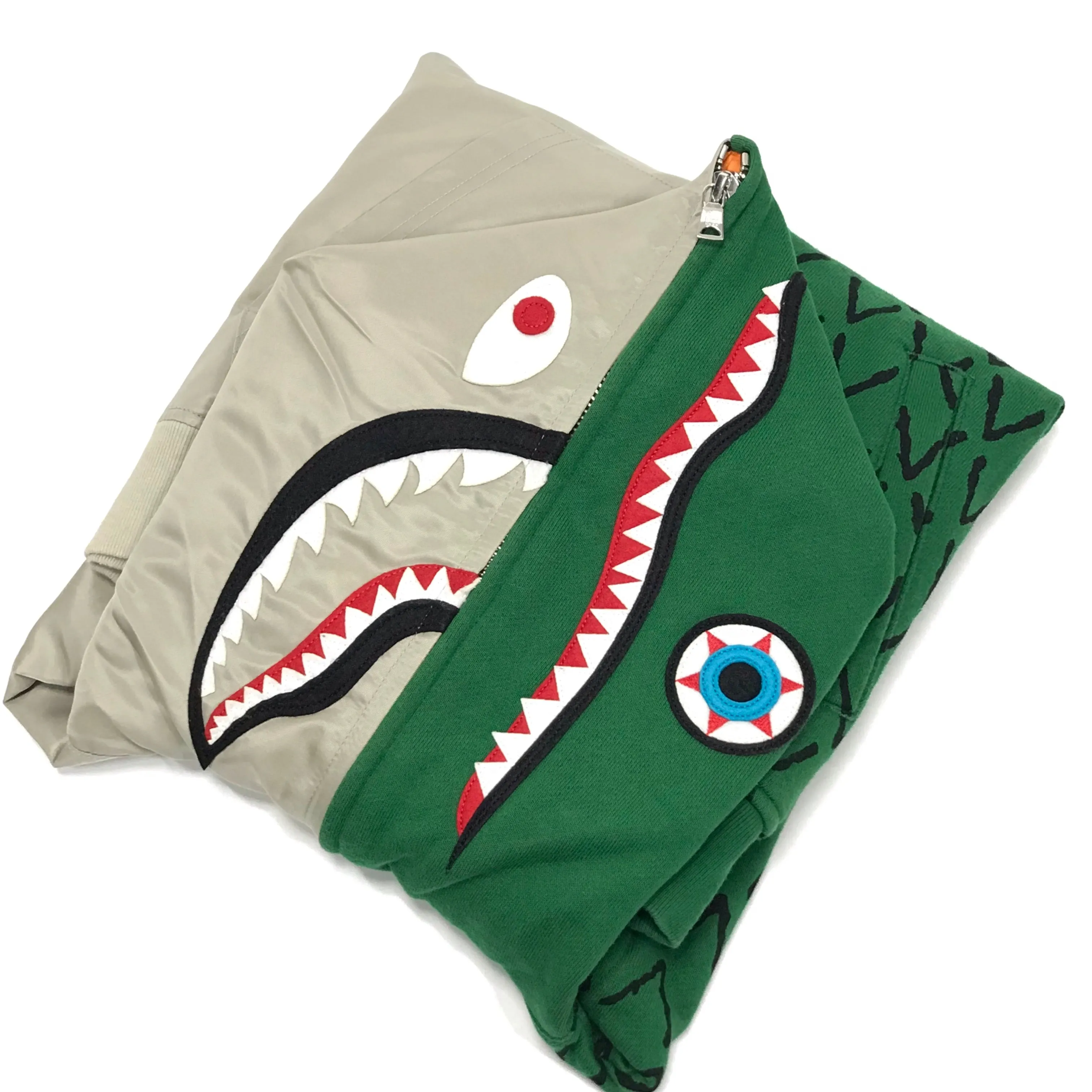 [Women's S] A Bathing Ape Bape x Ambush Shark Alligator Full Zip Hoodie