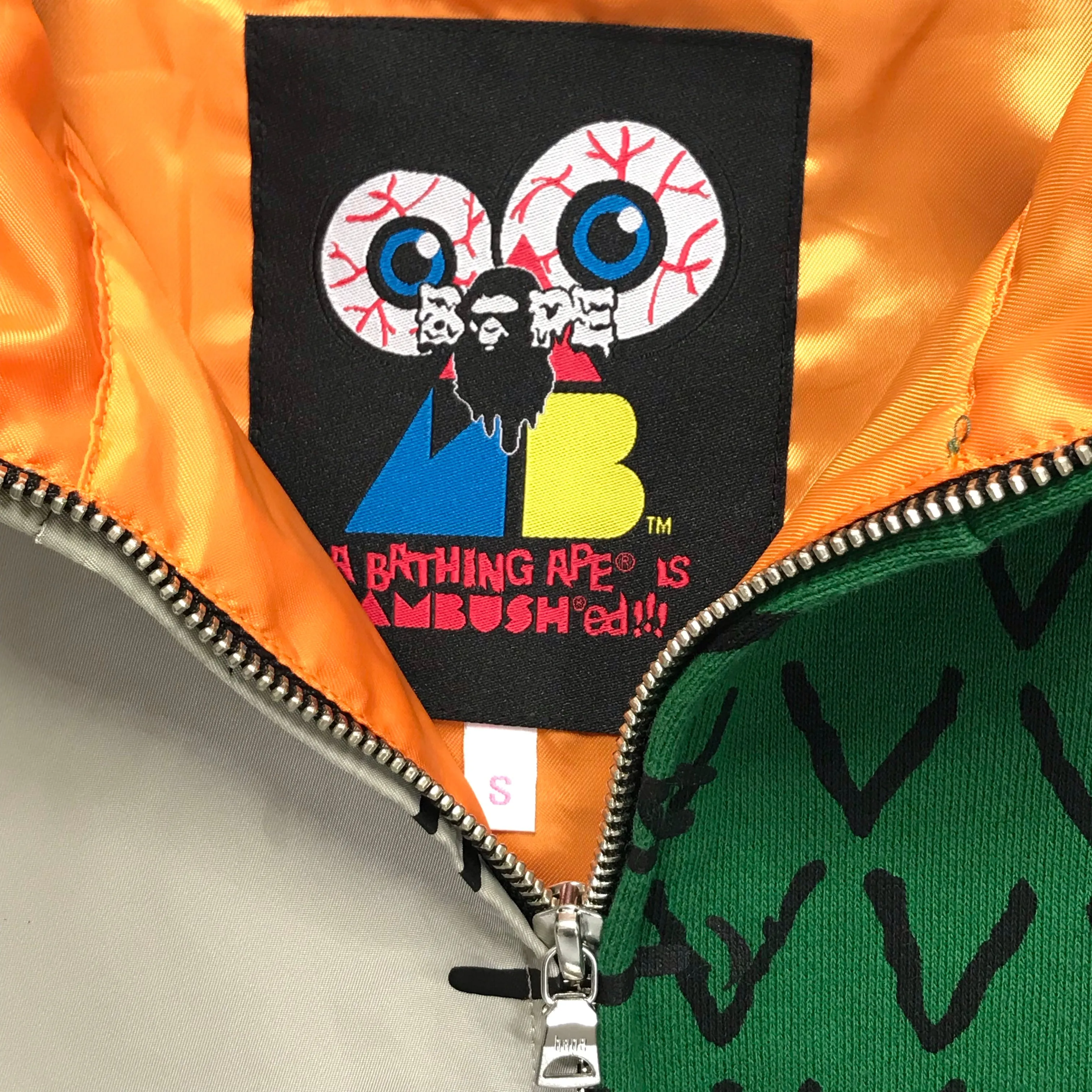 [Women's S] A Bathing Ape Bape x Ambush Shark Alligator Full Zip Hoodie