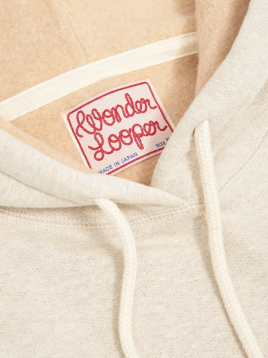 Wonder Looper Pullover Hoodie Fleeced Foxfibre® Oatmeal