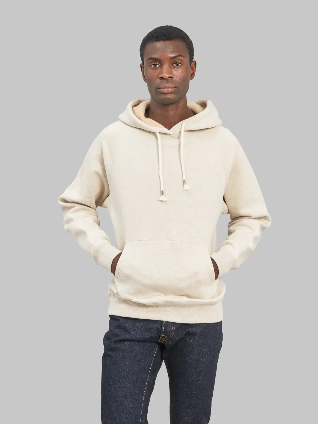 Wonder Looper Pullover Hoodie Fleeced Foxfibre® Oatmeal