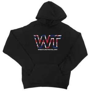 Wrestling Travel UK Logo College Hoodie