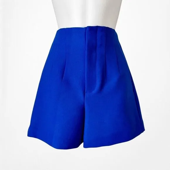 Zara High Waisted Pleated Front Tailored Shorts Size XS